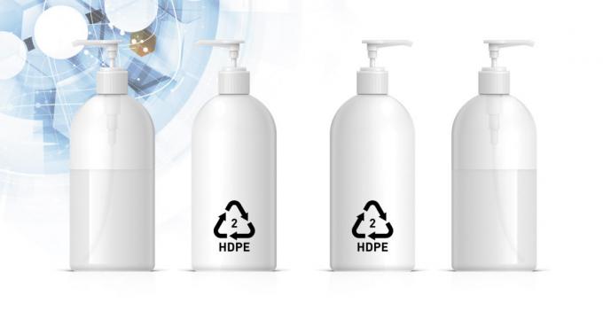 Le plastique de HDPE met le polyéthylène en bouteille haute densité